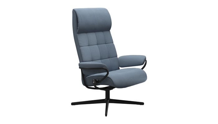 Stressless London High Back Recliner in Yoredale Light Blue